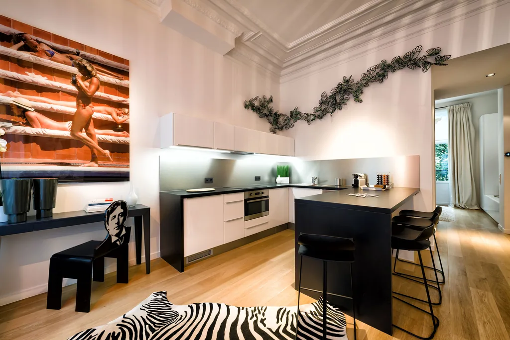 Cuisine équipée d’Amazone 3, appartement meublé à Bruxelles