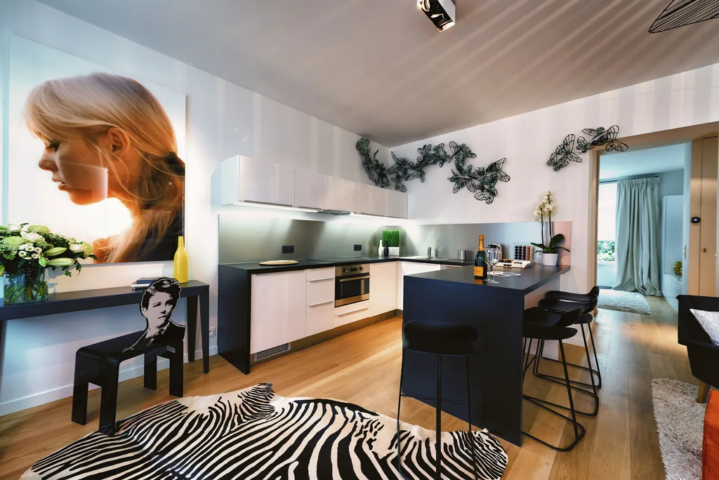 Cuisine équipée d’Amazone 4, appartement meublé à Bruxelles