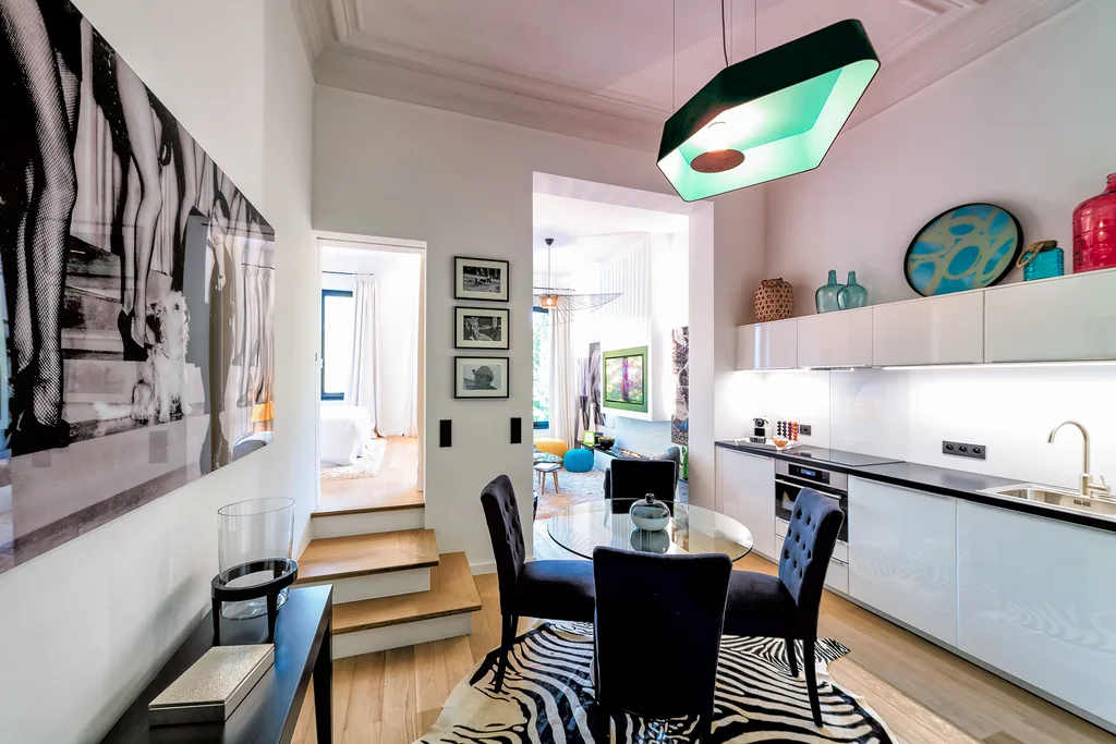 Cuisine équipée d’Aqueduc 2, appartement meublé à Bruxelles