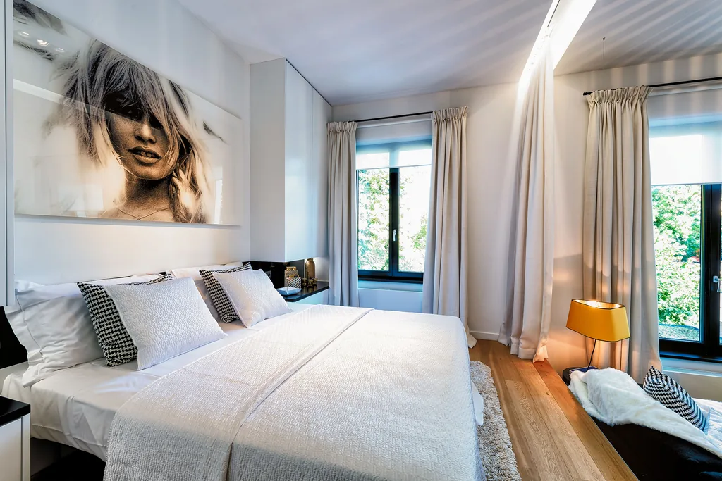 Espace nuit d’Aqueduc 2, appartement meublé à Bruxelles