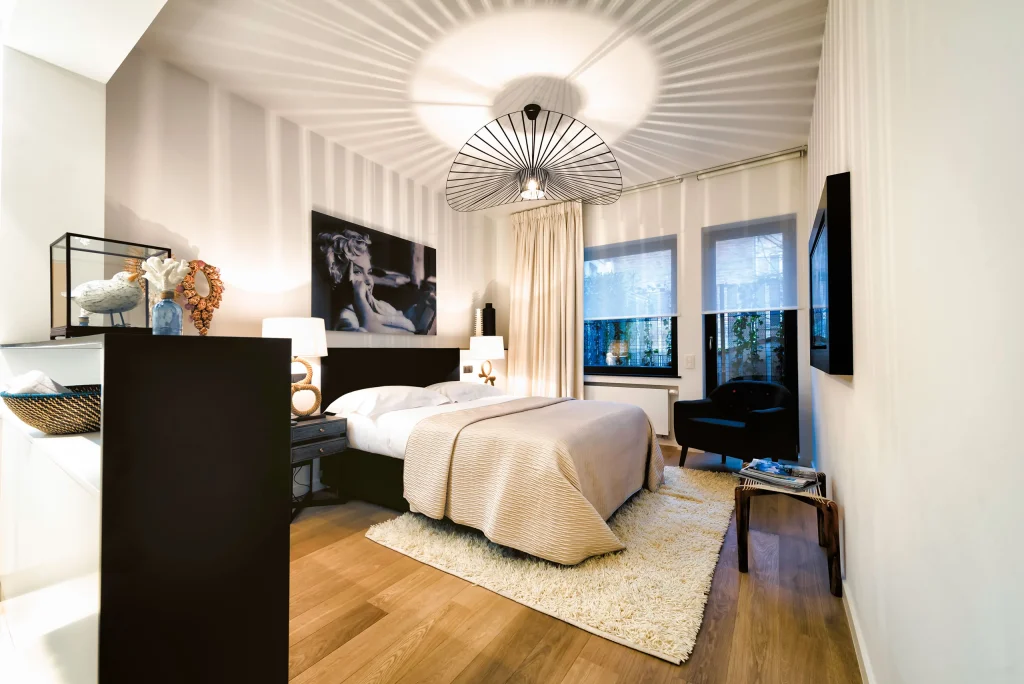 Chambre principale de Montagne 1, appartement meublé près de la Grand-Place à Bruxelles