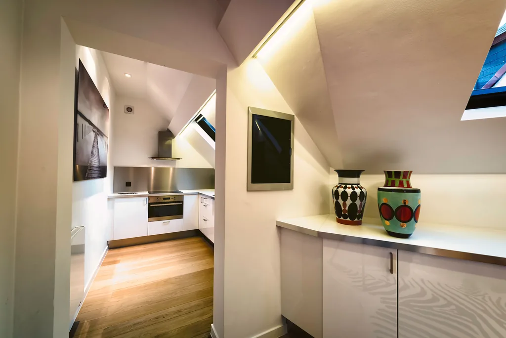 Cuisine équipée de Palmerston 4, appartement meublé à Bruxelles