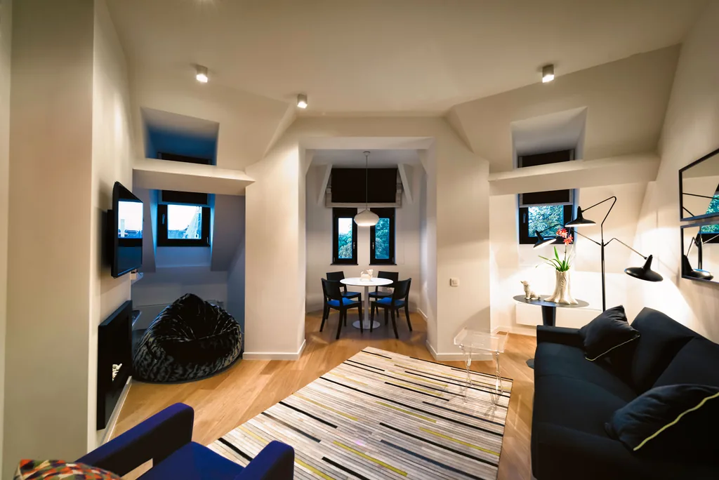 Living room at Palmerston 4, furnished apartment in Brussels