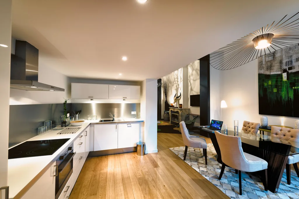 Cuisine équipée de Paul Lauters 2, appartement meublé à Bruxelles