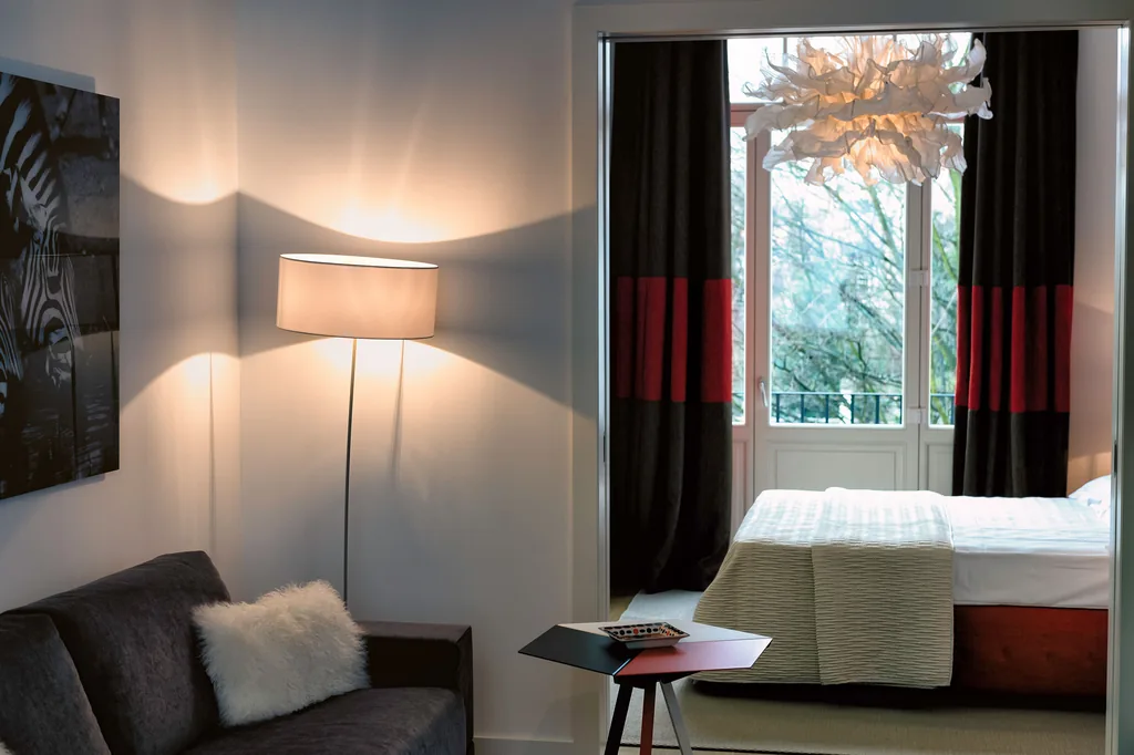Bedroom and balcony at Paul Lauters 4, furnished apartment in Brussels
