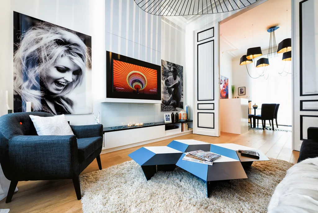 Living room at Vleurgat 1, furnished apartment in Brussels