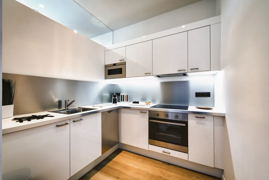Cuisine équipée de Vleurgat 2, appartement meublé à Bruxelles