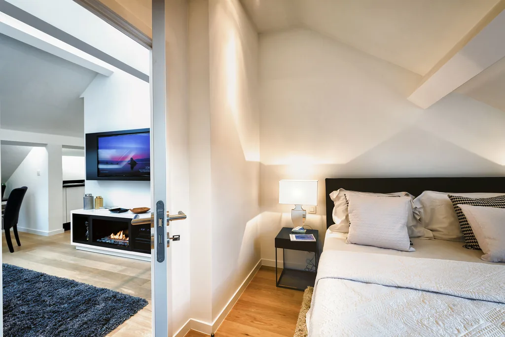 Entrée de la chambre de Vleurgat 4, appartement meublé à Bruxelles